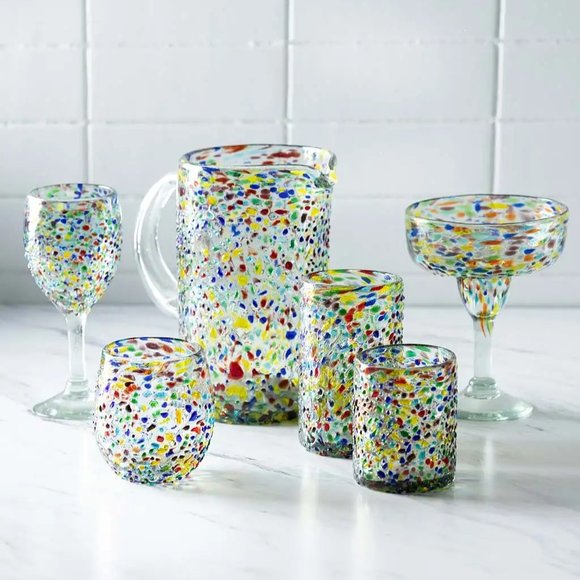 Vivaterra Kitchen Confetti Pitcher And Glassware Set Poshmark